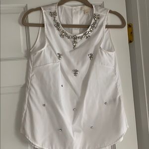 JCrew Jeweled Sleeveless Top